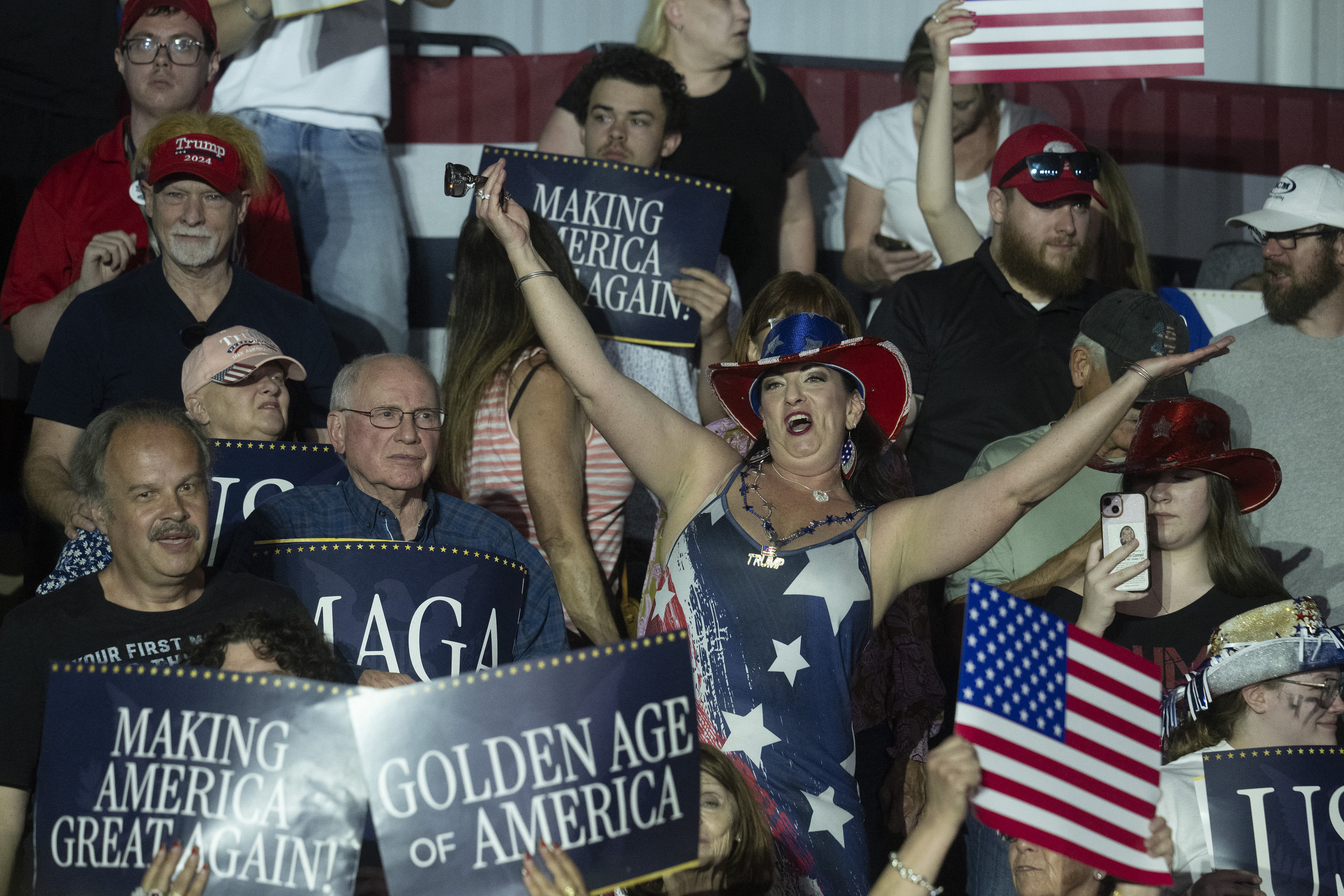 Is MAGA Morale Down Amid Trump’s Slide in Polls? What Rallygoers Say